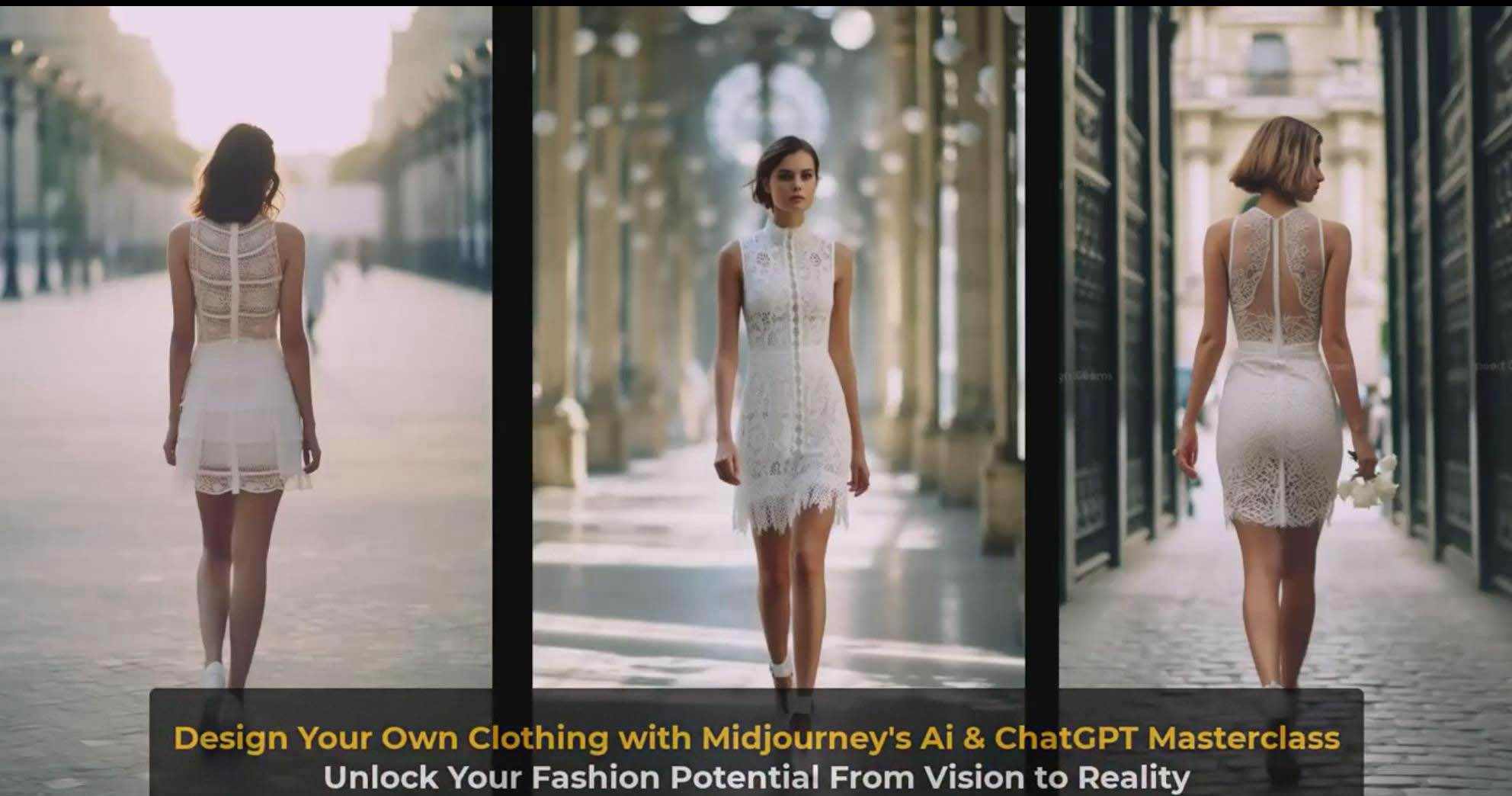 利用 Midjourneys Ai 人工智能设计自己的服装AI大师班-10节课-中英字幕