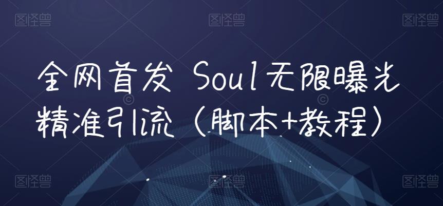 全网首发 Soul无限曝光精准引流（脚本 教程）
